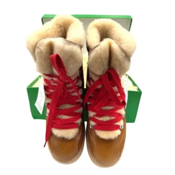 NWT J.Crew Leather & Nubuck Pieced Nordic Boot Glazed Pecan Womens 9 - Picture 7 of 14